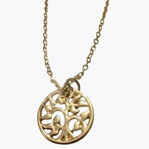 Tree of Life Pendant Necklace 18 Inch Chain Jewelry Gold Tone  New in Package